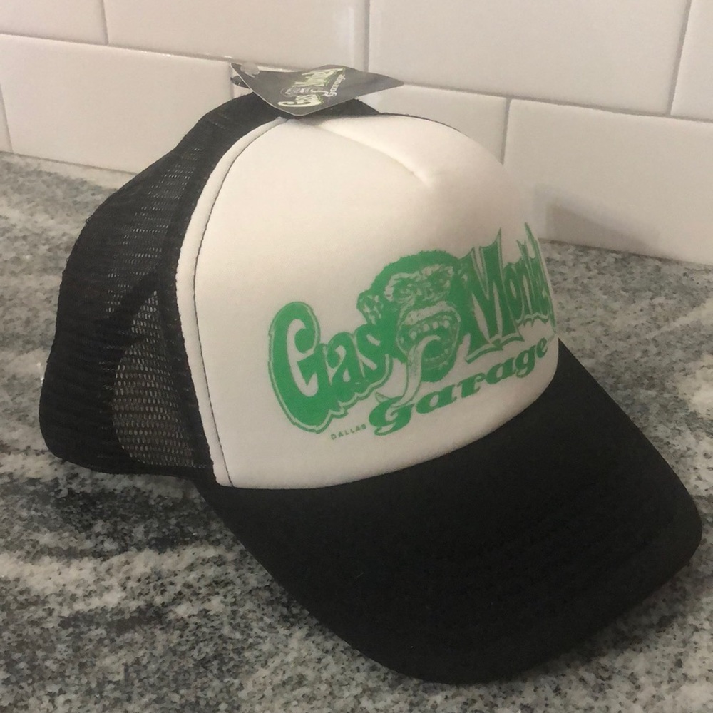 Gas Monkey Garage Dallas Texas snap back hat black green white